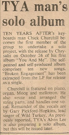 Ten Years After (1973 Newspaper Articles & Photos)