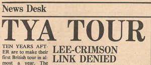 Ten Years After (1973 Newspaper Articles & Photos)