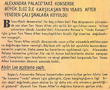 Ten Years After (1973 Newspaper Articles & Photos)