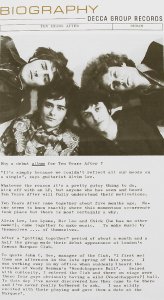 Decca Group Records' Biography on Ten Years After