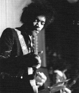 Jimi Hendrix Playing Guitar