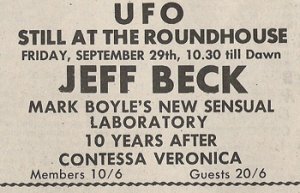 UFO at the Roundhouse Advertisement