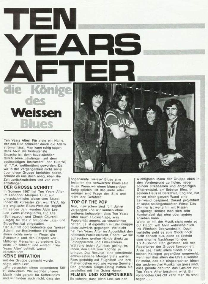 Ten Years After (1972 July to December)