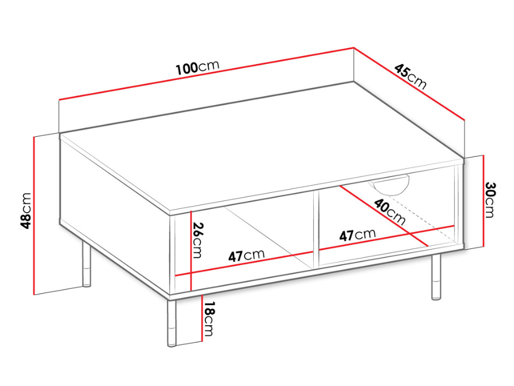Mesa de Centro Allison 100cm