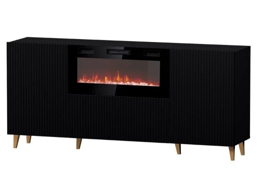 Aparador c/lareira SOFIA - Preto 181cm - Image 2