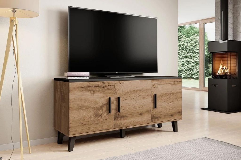 Móvel TV JACKIE 150cm 3D - preto/ wotan