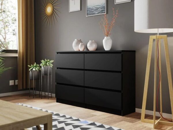 Cómoda MALAWI M6 - Preto, 120cm