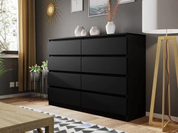Cómoda MALAWI M8 - Preto, 140cm