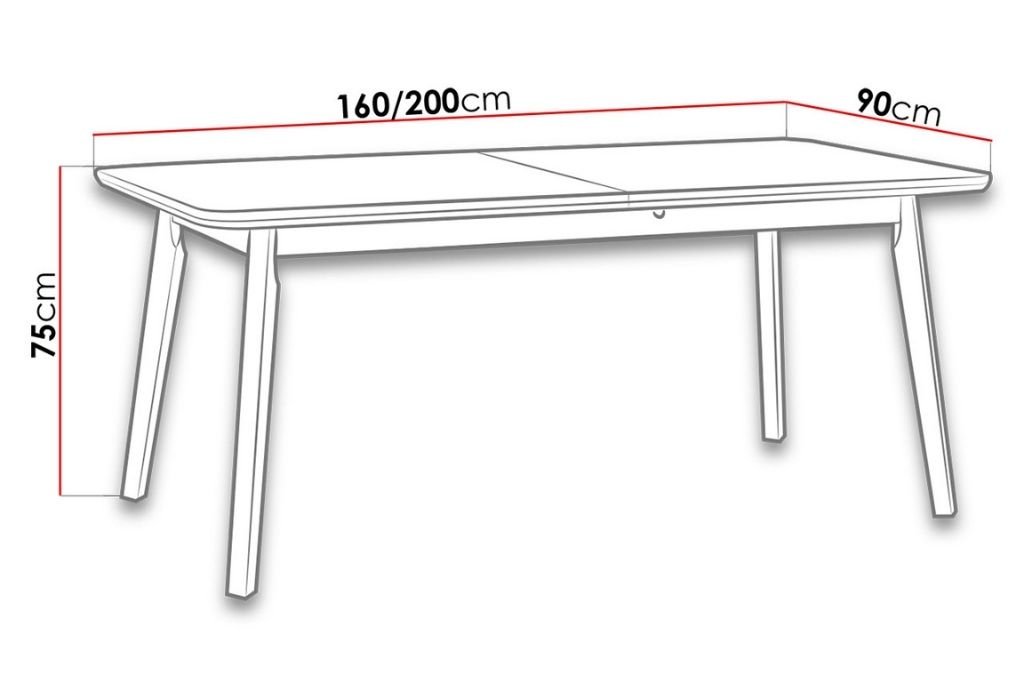 Mesa de jantar CHRIS 8 - branco/sonoma, extensível 160 a 200cm - Image 3