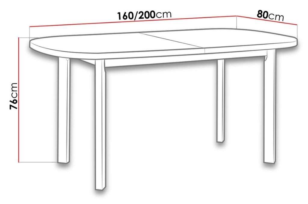 Mesa de jantar VENUS 1P - sonoma, extensível 160 a 200cm - Image 3