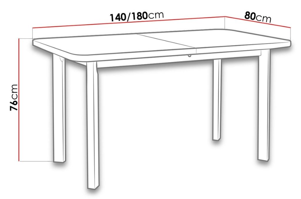 Mesa de jantar VENUS 2P - sonoma, extensível 140 a 180cm - Image 3