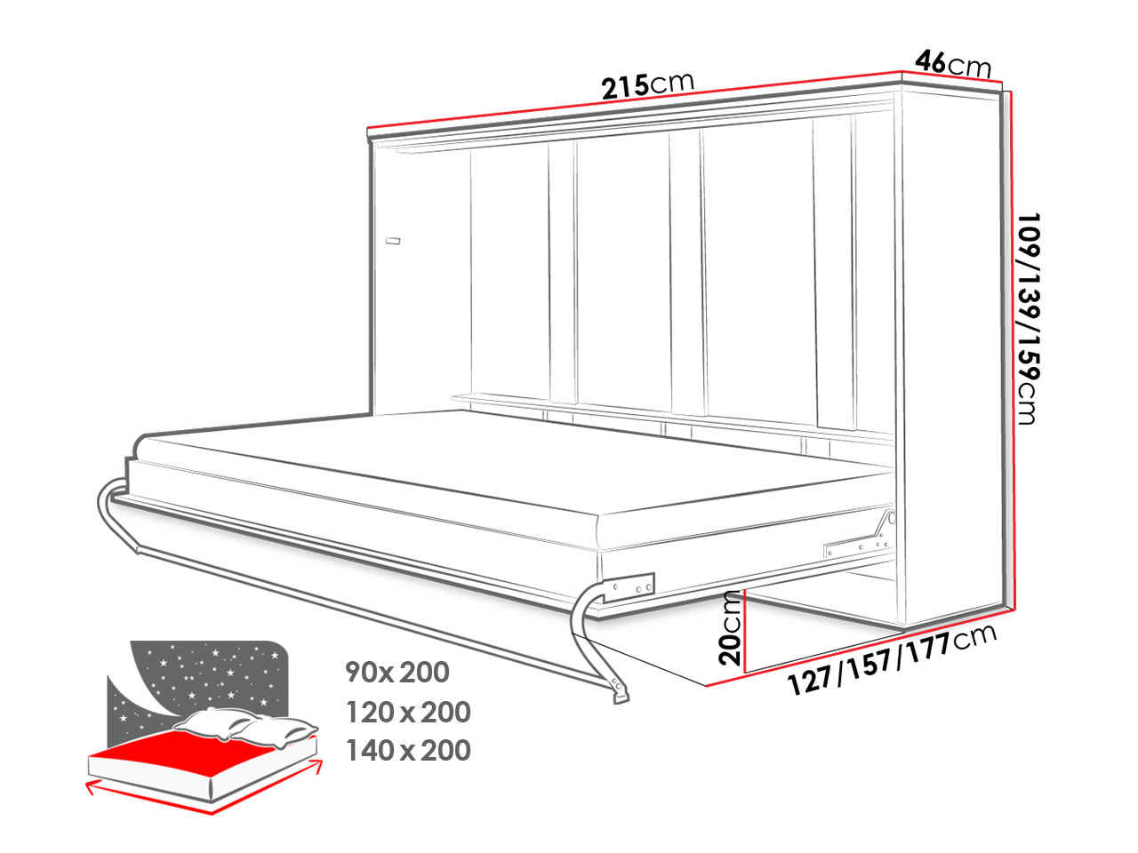 Cama horizontal TANDOM - Branco - Image 5