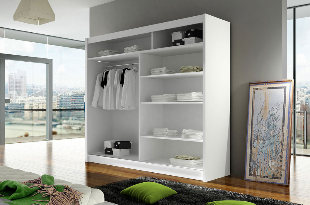 Roupeiro BLANCA II - Branco, 180cm - Image 4