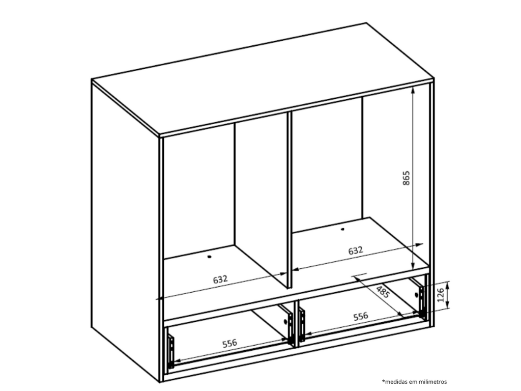 Móvel Auxiliar AZARA 02 para 2 máquinas (lavar + secar) - Image 6