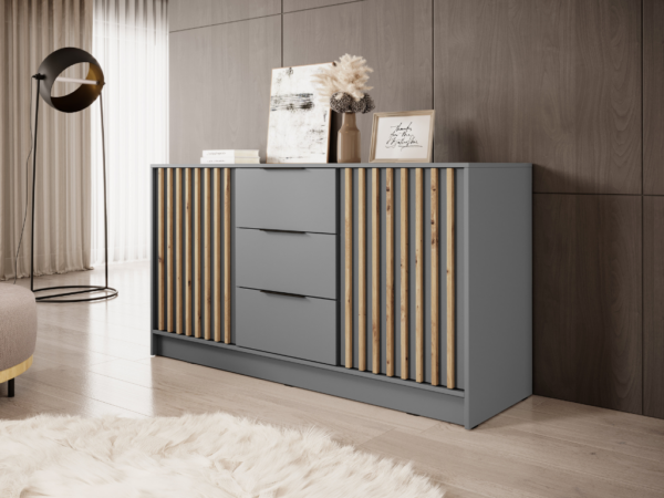 Cómoda ELLY 02 - Cinzento 155cm