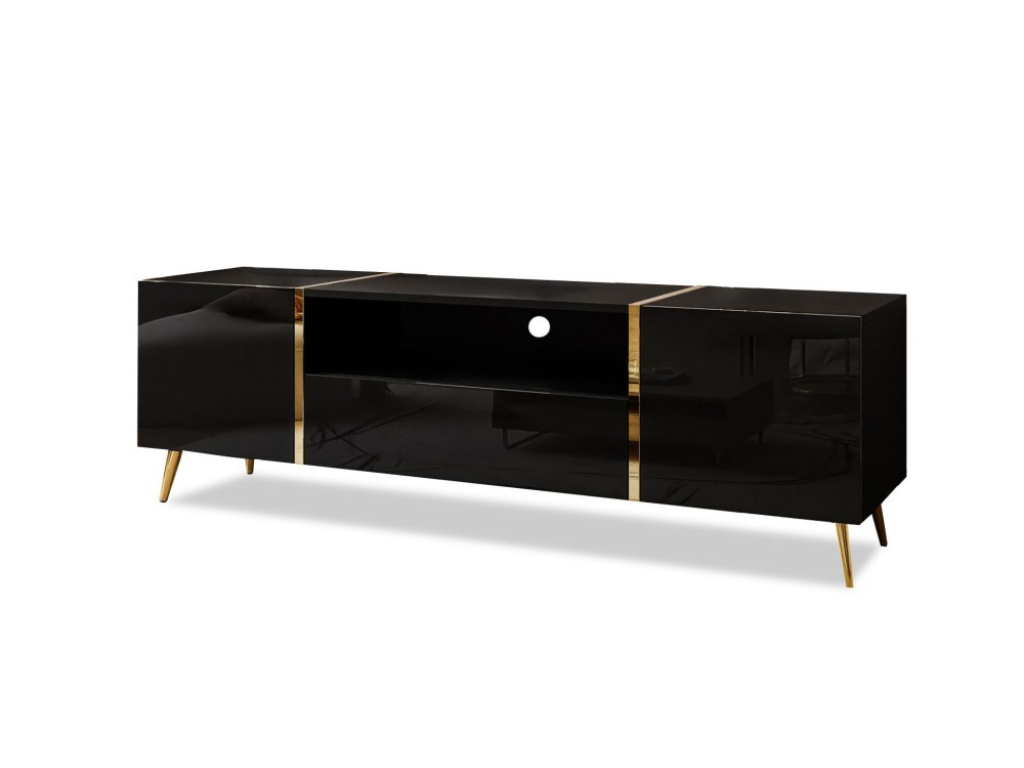 Móvel TV BRONX - Preto, 158cm - Image 2