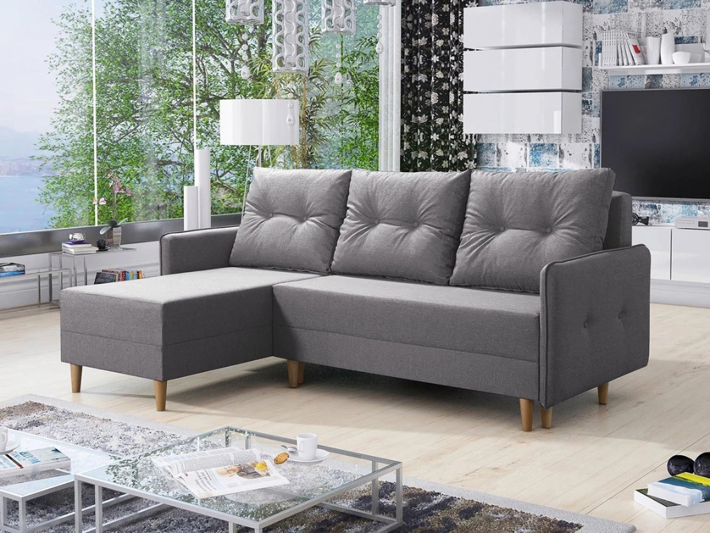 Sofá-cama DUK - Cinza claro - Image 2