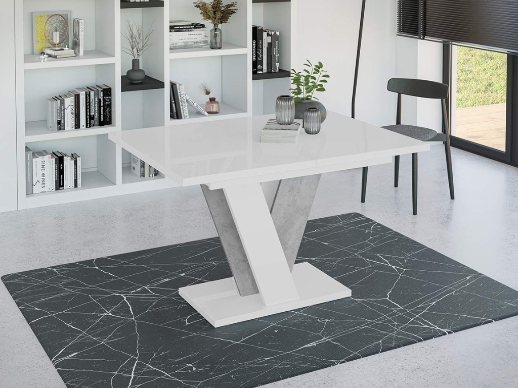 Mesa de jantar TEAR - branco, extensível 120 a 160cm - Image 3