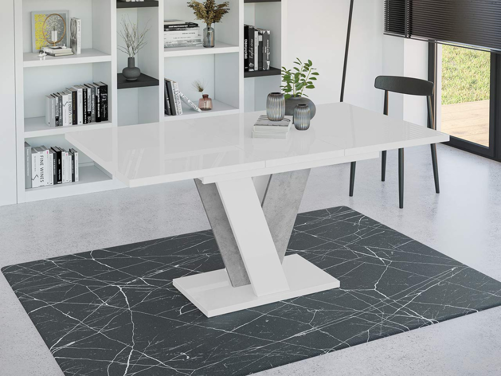 Mesa de jantar TEAR - branco, extensível 120 a 160cm - Image 4