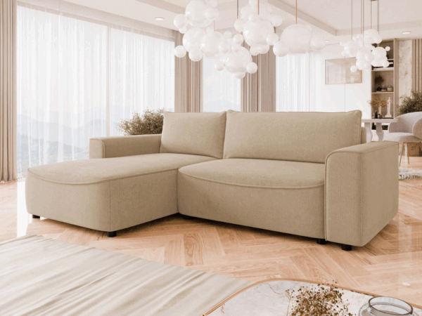 Sofá c/chaise BELZA - Bege