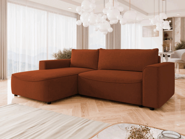 Sofá c/chaise BELZA - Terracota