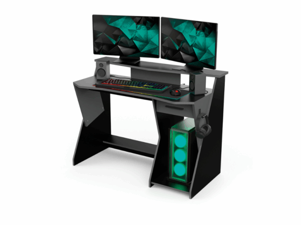 Secretária gaming AXIS - Preto, 125cm