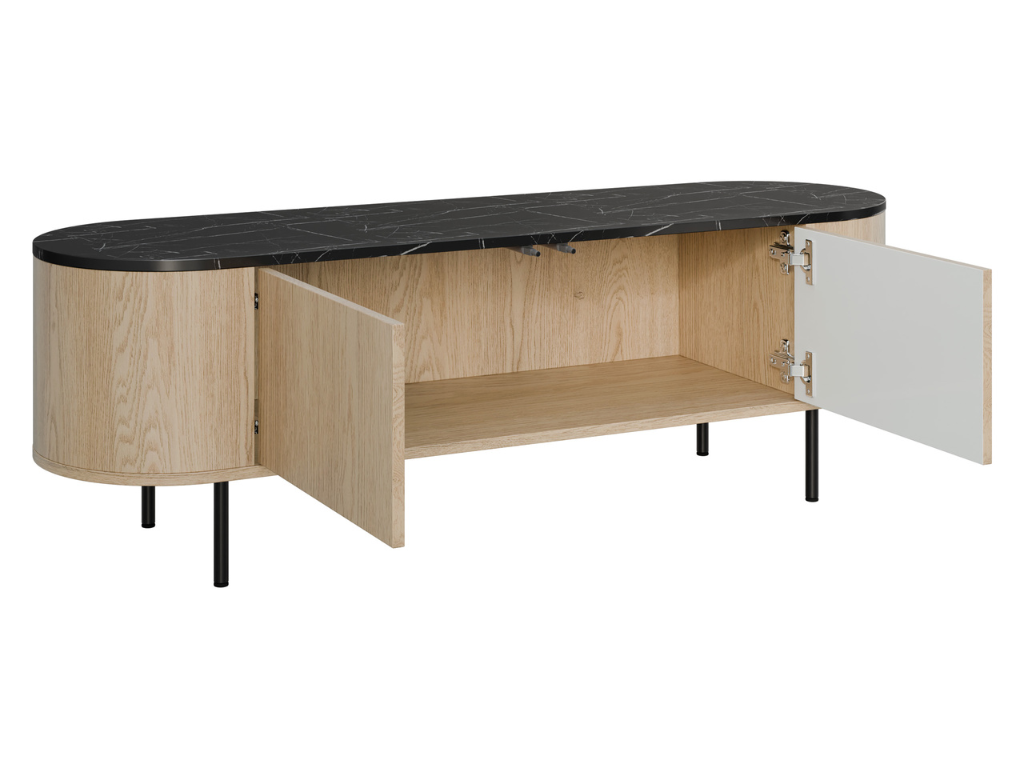 Móvel TV DORE 01 - Carvalho/Branco, 139cm - Image 3
