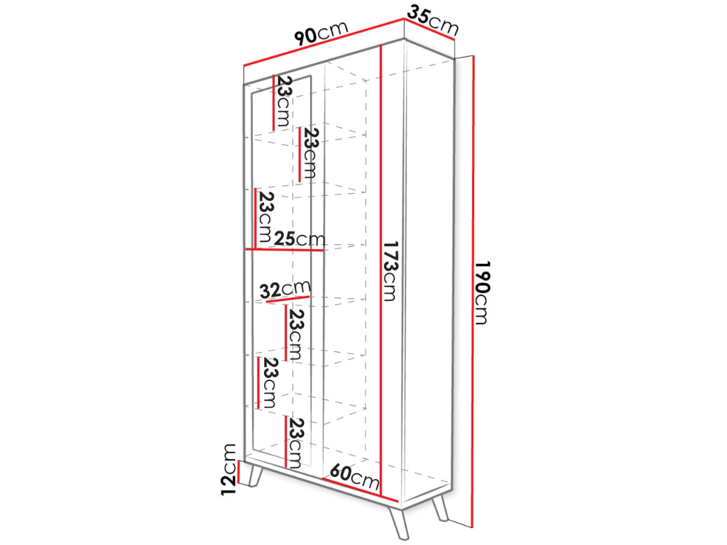 Roupeiro KOLA05 - 90x190cm - Image 4