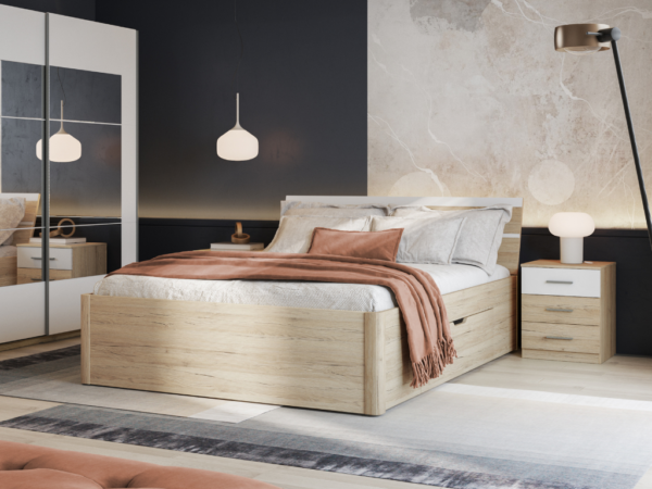 Cama c/arrumação FARO - 160x200cm