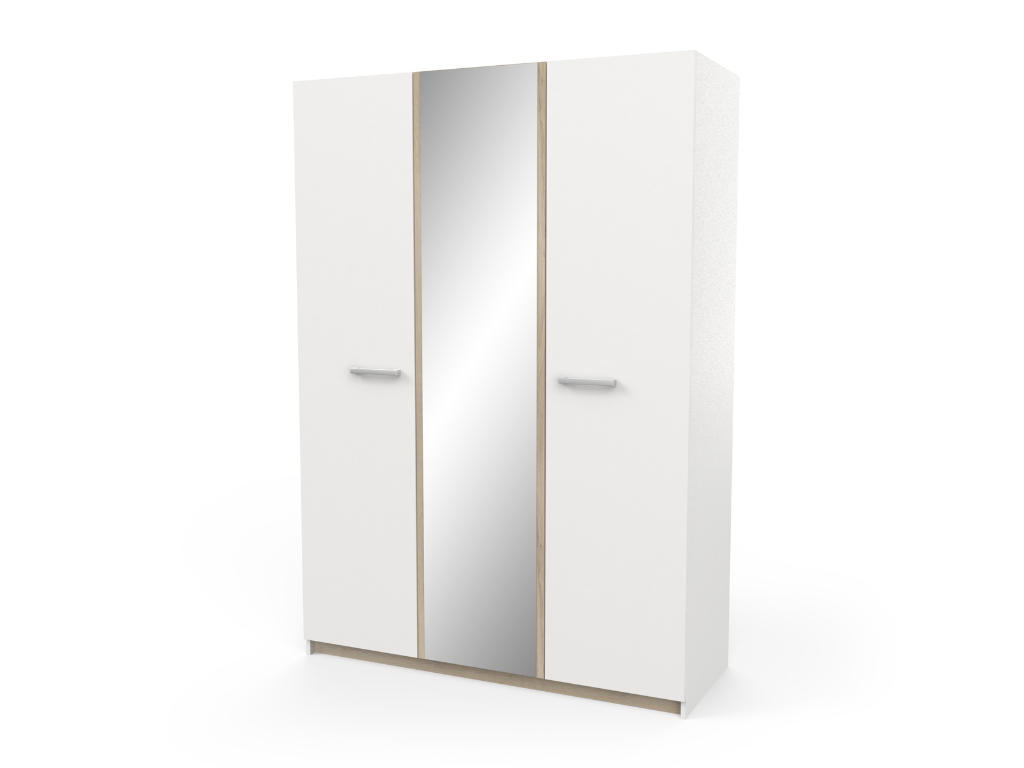 Roupeiro GIBSON 01 - Branco, 134x192cm - Image 4