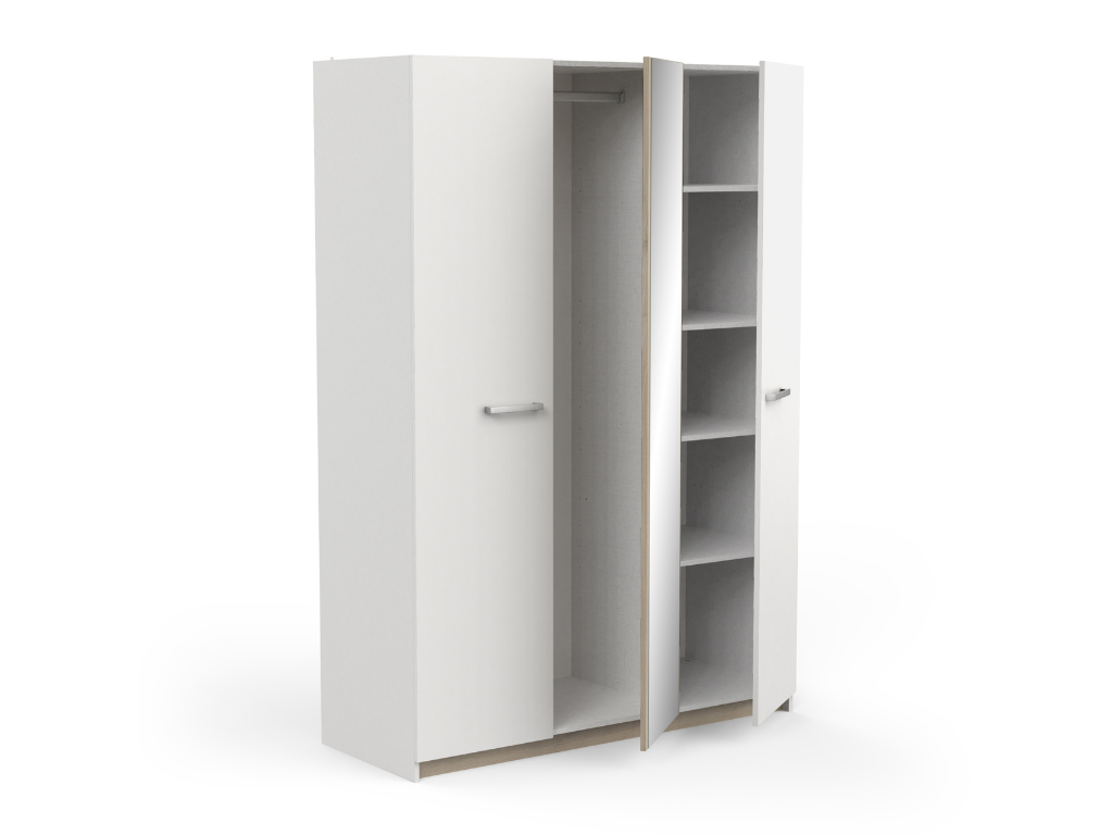 Roupeiro GIBSON 01 - Branco, 134x192cm - Image 6