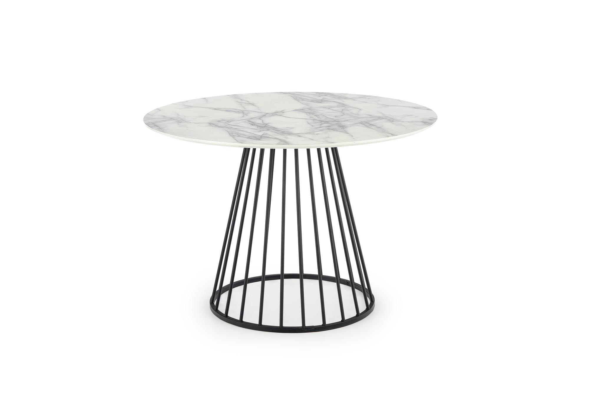 Mesa redonda BRODWAY -  mármore branco / preto - Image 6
