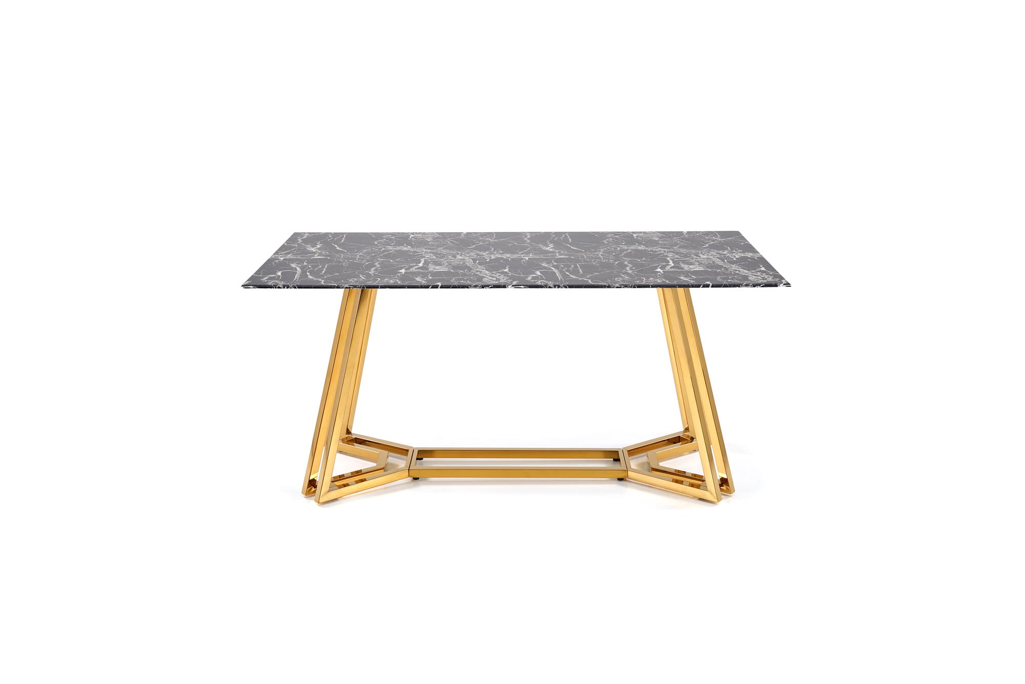 Mesa de jantar KONAMI - preto mármore / dourado, 160cm - Image 4