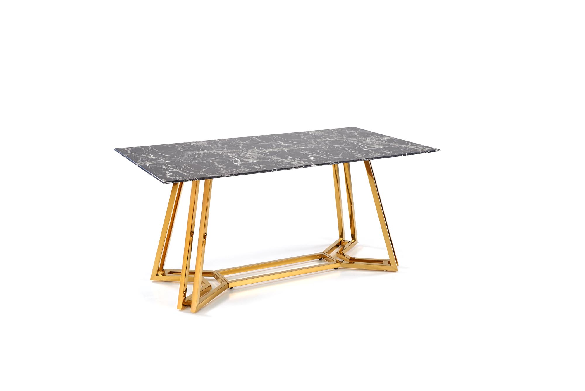 Mesa de jantar KONAMI - preto mármore / dourado, 160cm - Image 5