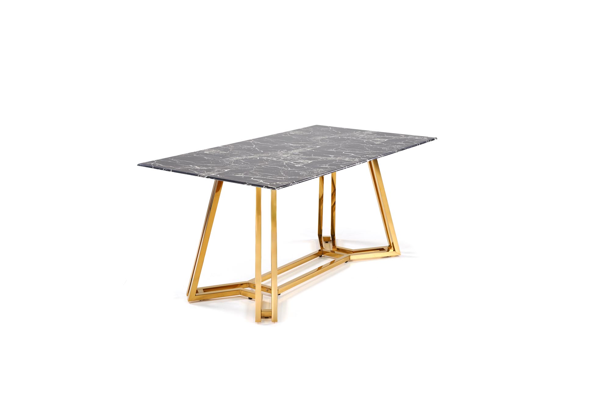 Mesa de jantar KONAMI - preto mármore / dourado, 160cm - Image 12
