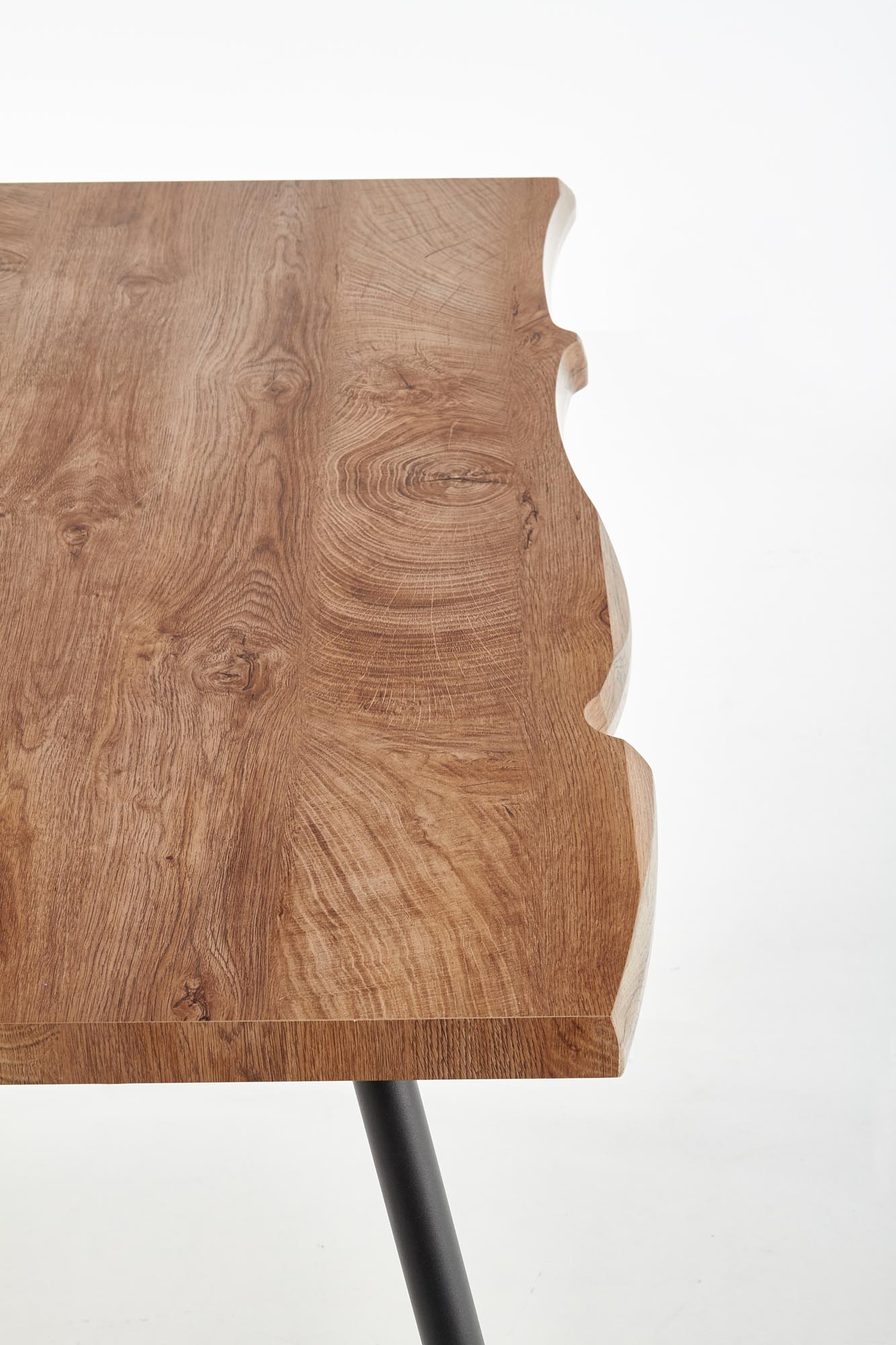 Mesa de jantar LARSON - carvalho natural / preto, 120cm - Image 10