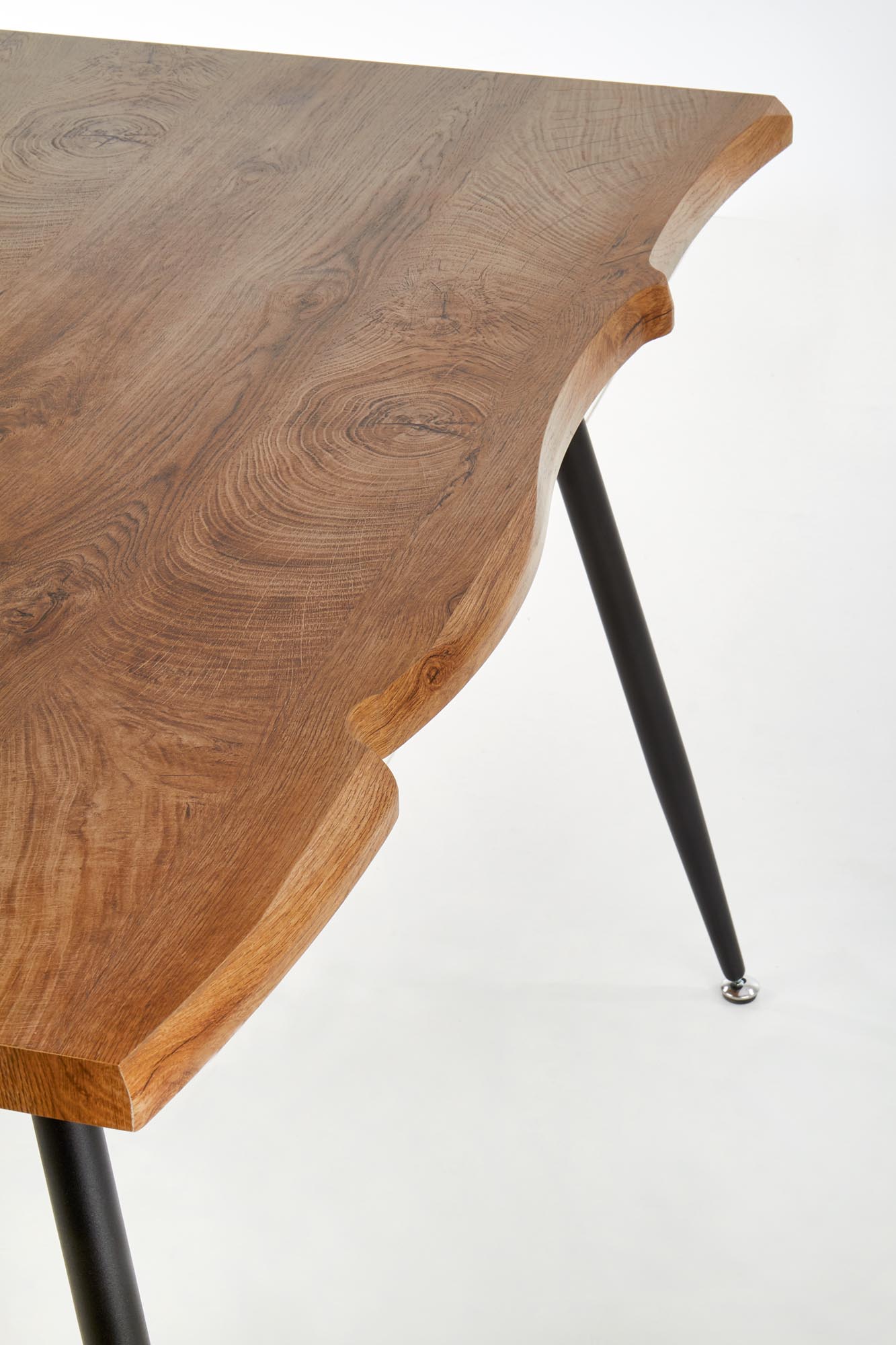 Mesa de jantar LARSON - carvalho natural / preto, 120cm - Image 12