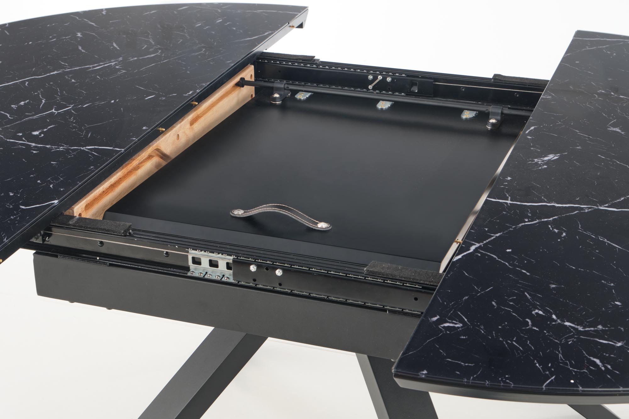 Mesa extensível VERTIGO - preto mármore / preto, 130-180cm - Image 11