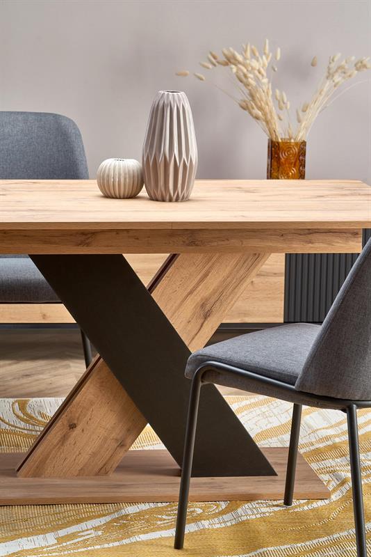 Mesa extensível XARELTO - carvalho wotan / preto, 130-175cm - Image 12