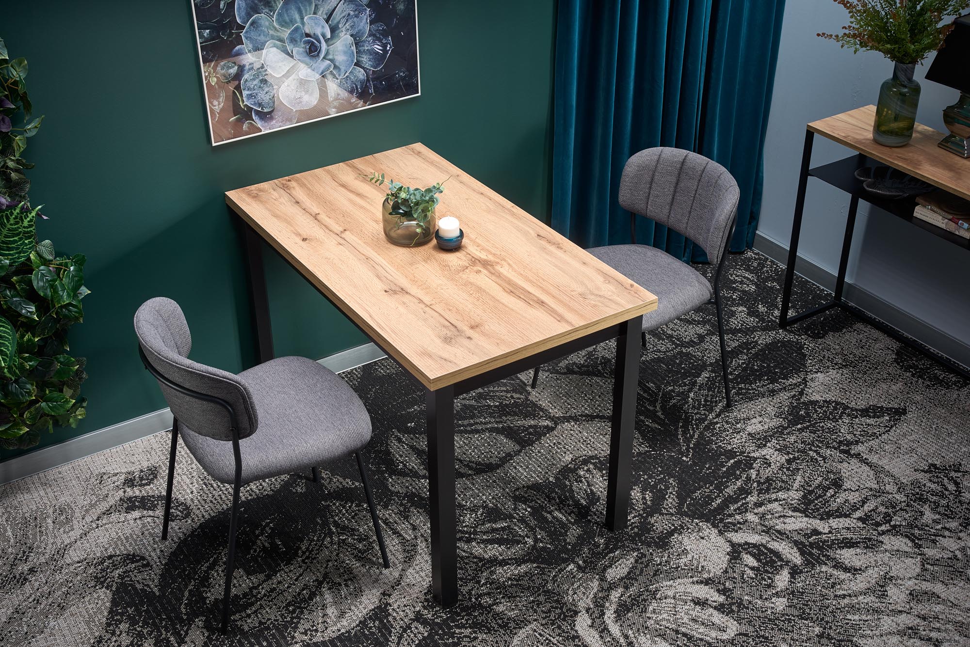 Mesa de jantar COBALT-  -  carvalho wotan / preto, 1220cm - Image 3