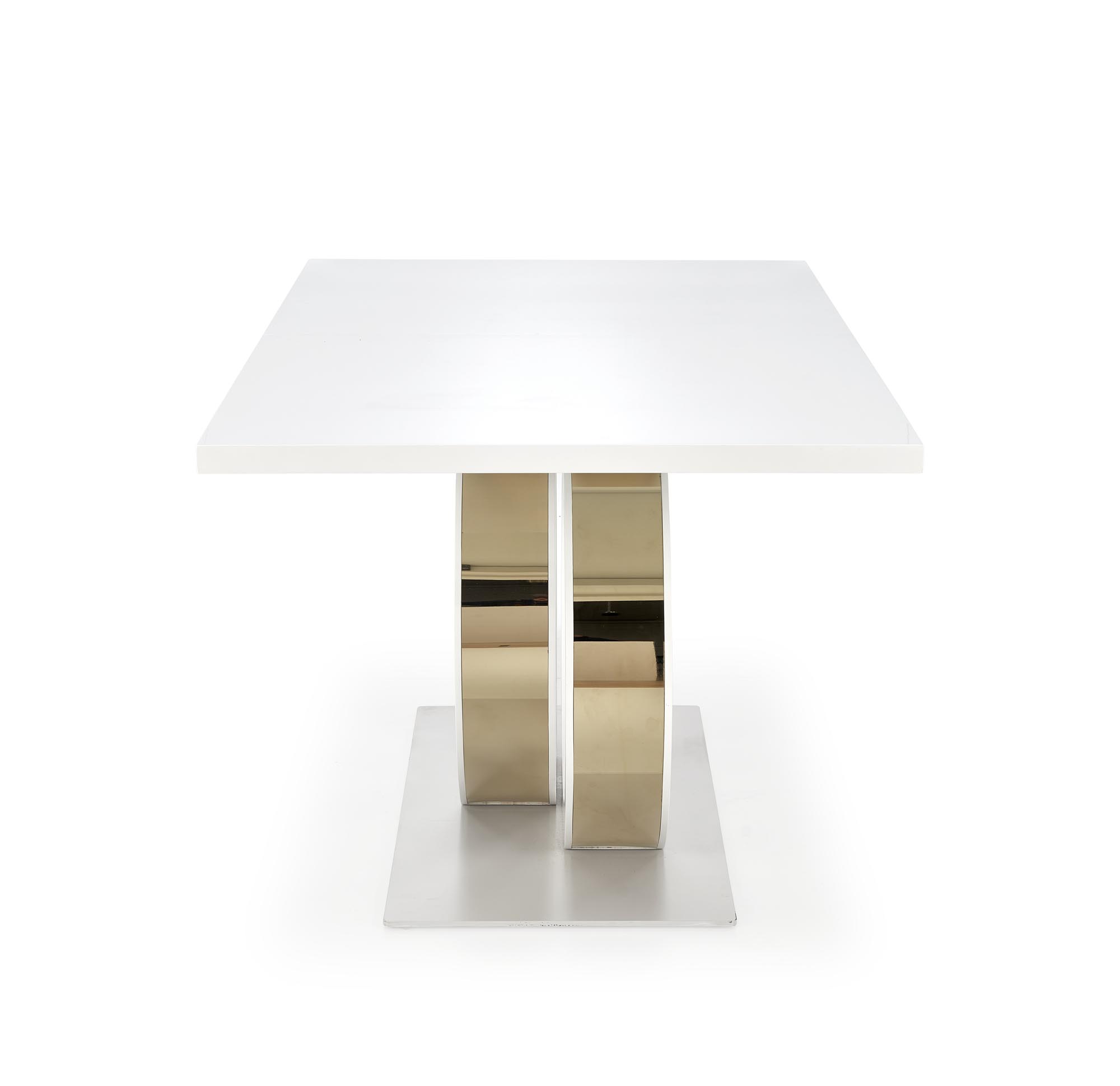 Mesa extensível GALARDO - branco / dourado, 160-200cm - Image 3