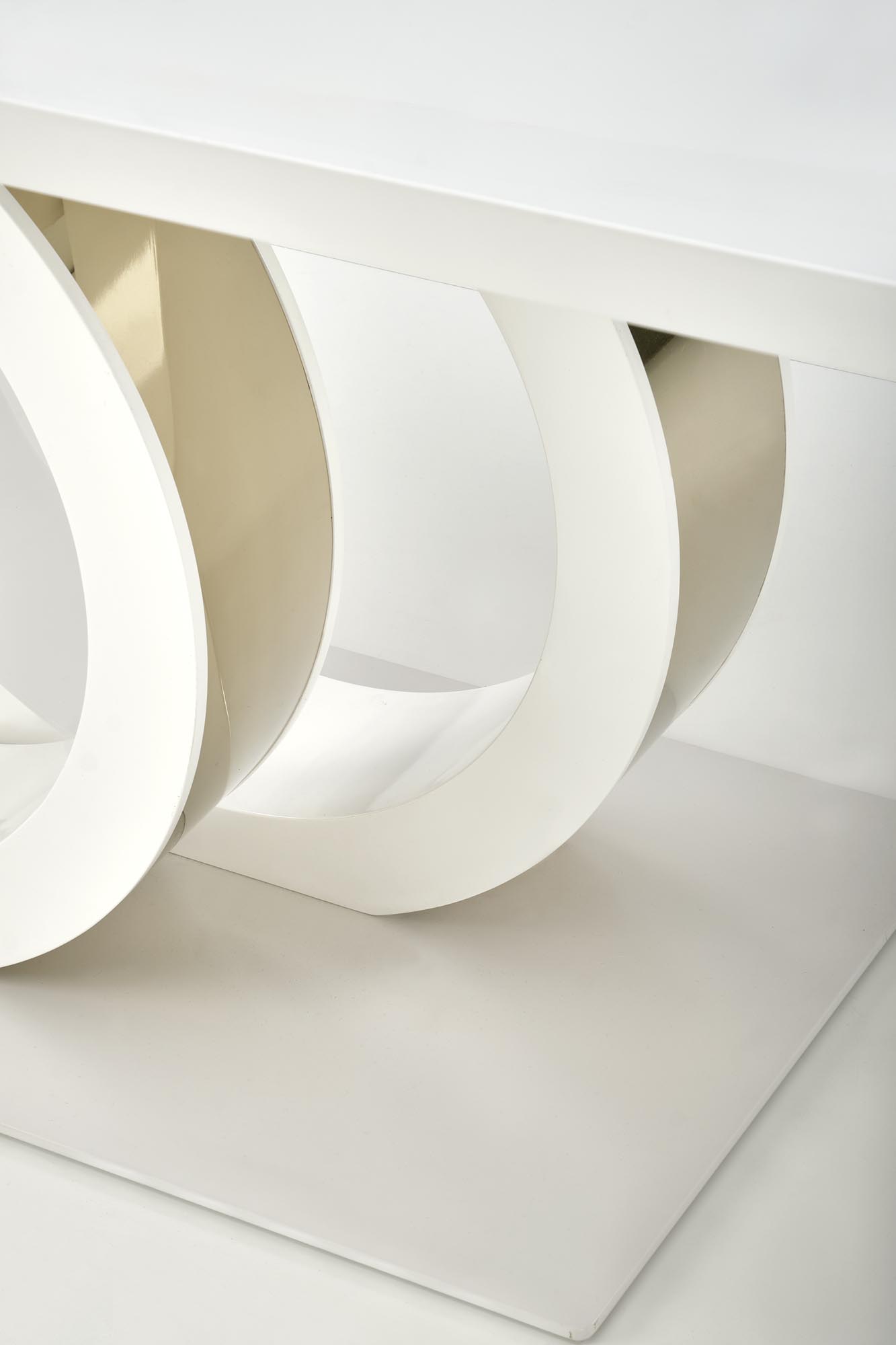 Mesa extensível GALARDO - branco / dourado, 160-200cm - Image 12
