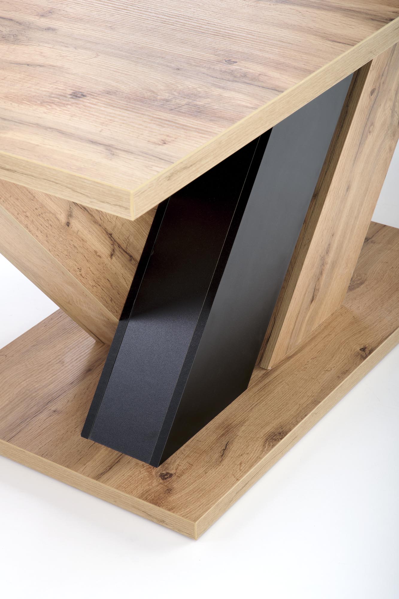 Mesa extensível BRANDON - carvalho wotan / preto, 160-200cm - Image 4