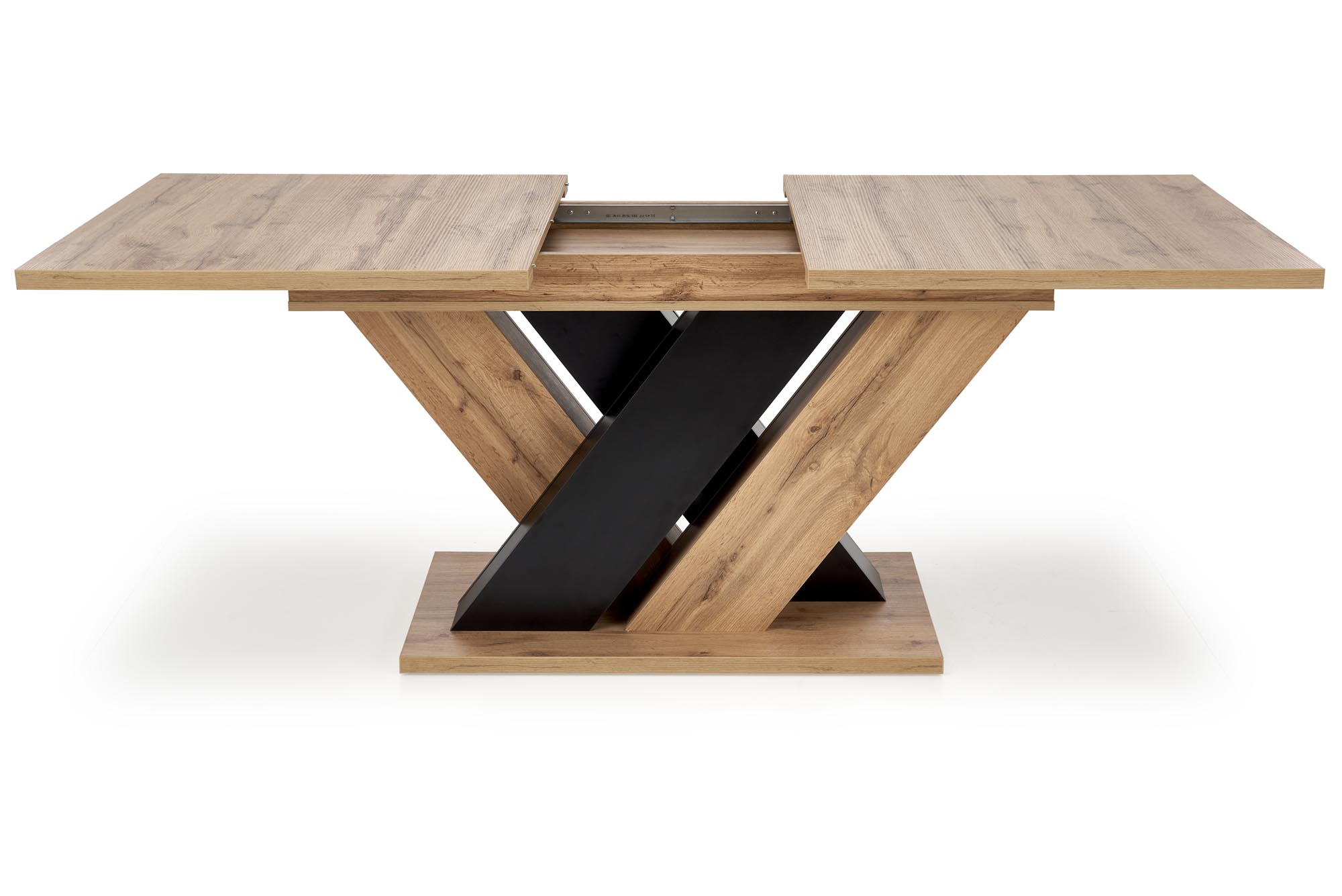 Mesa extensível BRANDON - carvalho wotan / preto, 160-200cm - Image 8