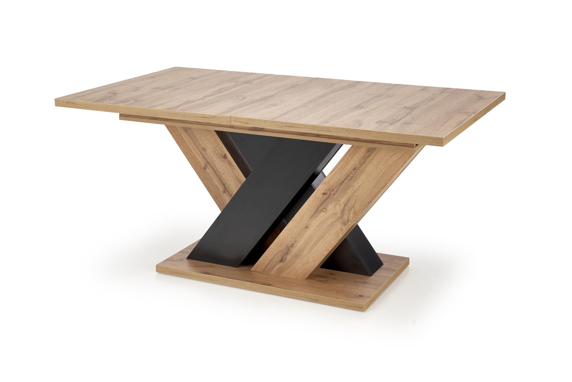 Mesa extensível BRANDON - carvalho wotan / preto, 160-200cm - Image 10