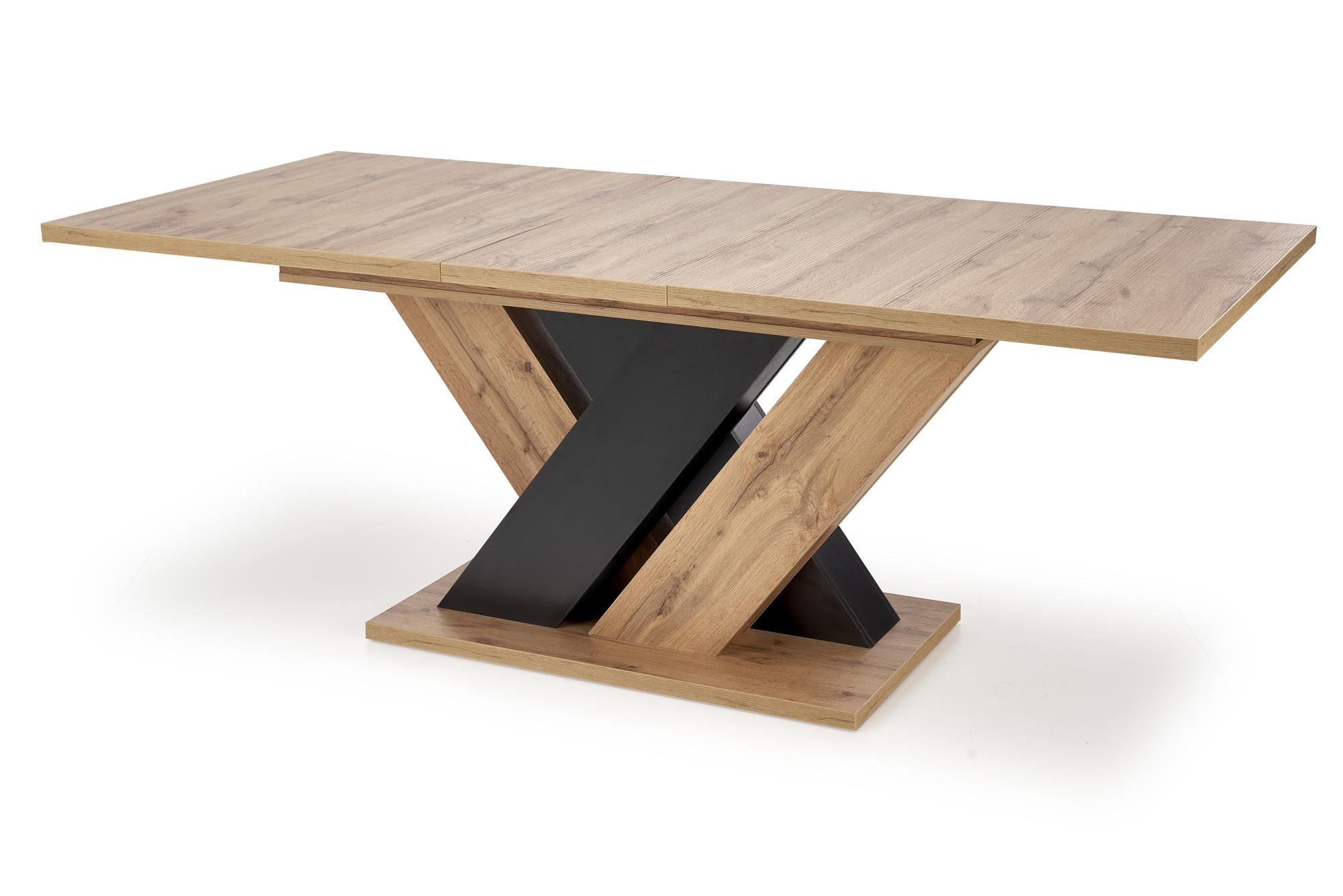 Mesa extensível BRANDON - carvalho wotan / preto, 160-200cm - Image 11