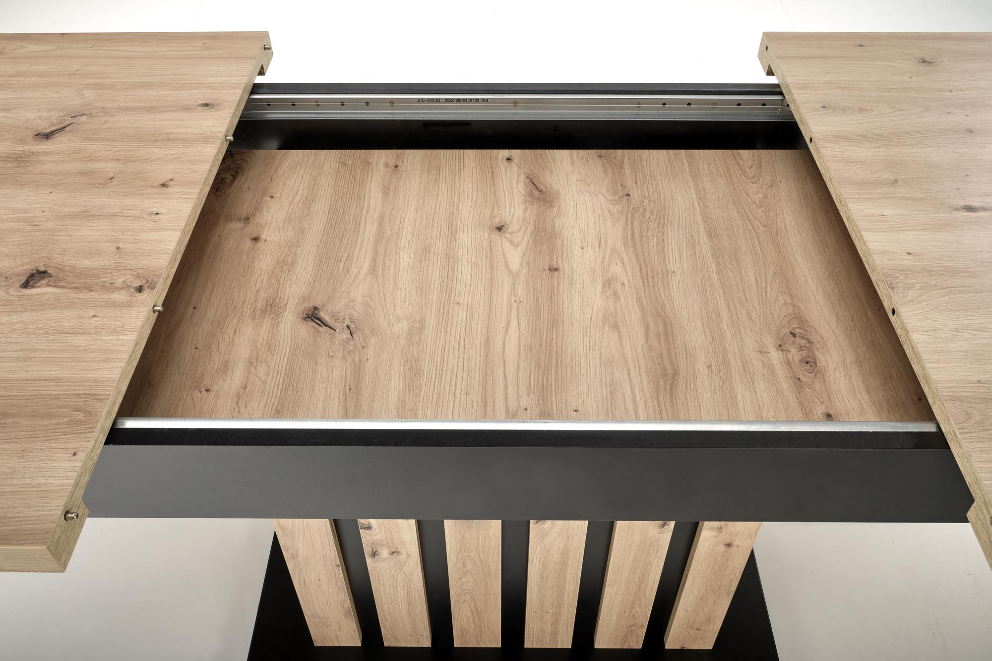 Mesa extensível LAMELLO - carvalho artisan / preto, 130-180cm - Image 3