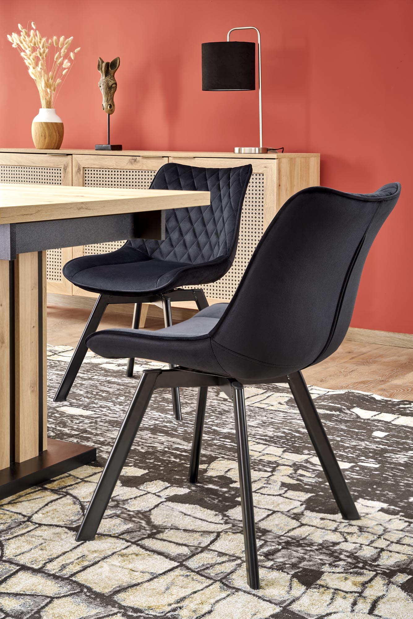 Mesa extensível LAMELLO - carvalho artisan / preto, 130-180cm - Image 12