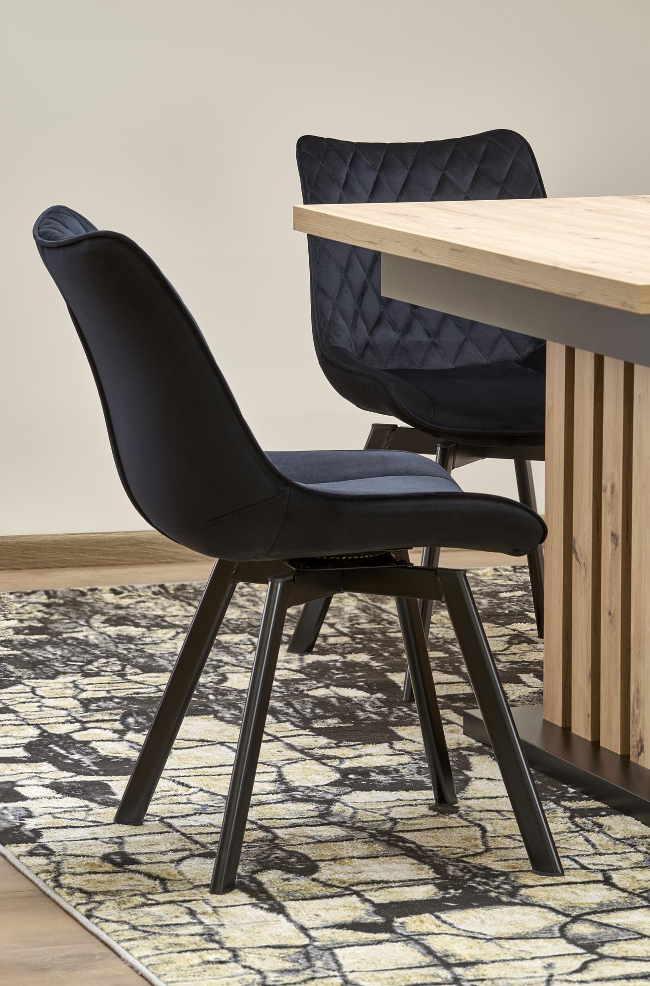 Mesa extensível LAMELLO - carvalho artisan / preto, 130-180cm - Image 13