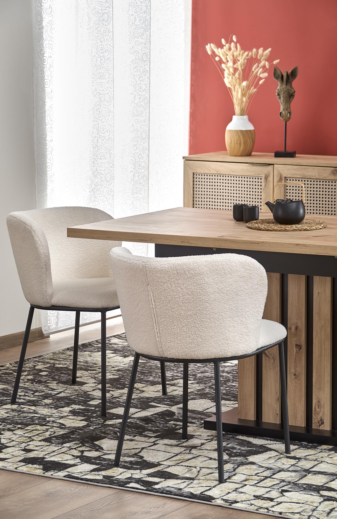 Mesa extensível LAMELLO - carvalho artisan / preto, 130-180cm - Image 16